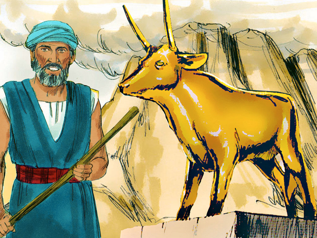 Jeroboam builds an altar and a golden calf