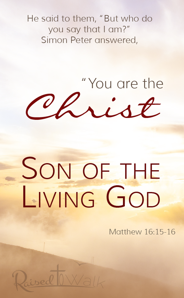 Jesus said to them, but who do you say that I am?" Simon Peter answered, "You are the Christ, the Son of the Living God." Matthew 16:15-16