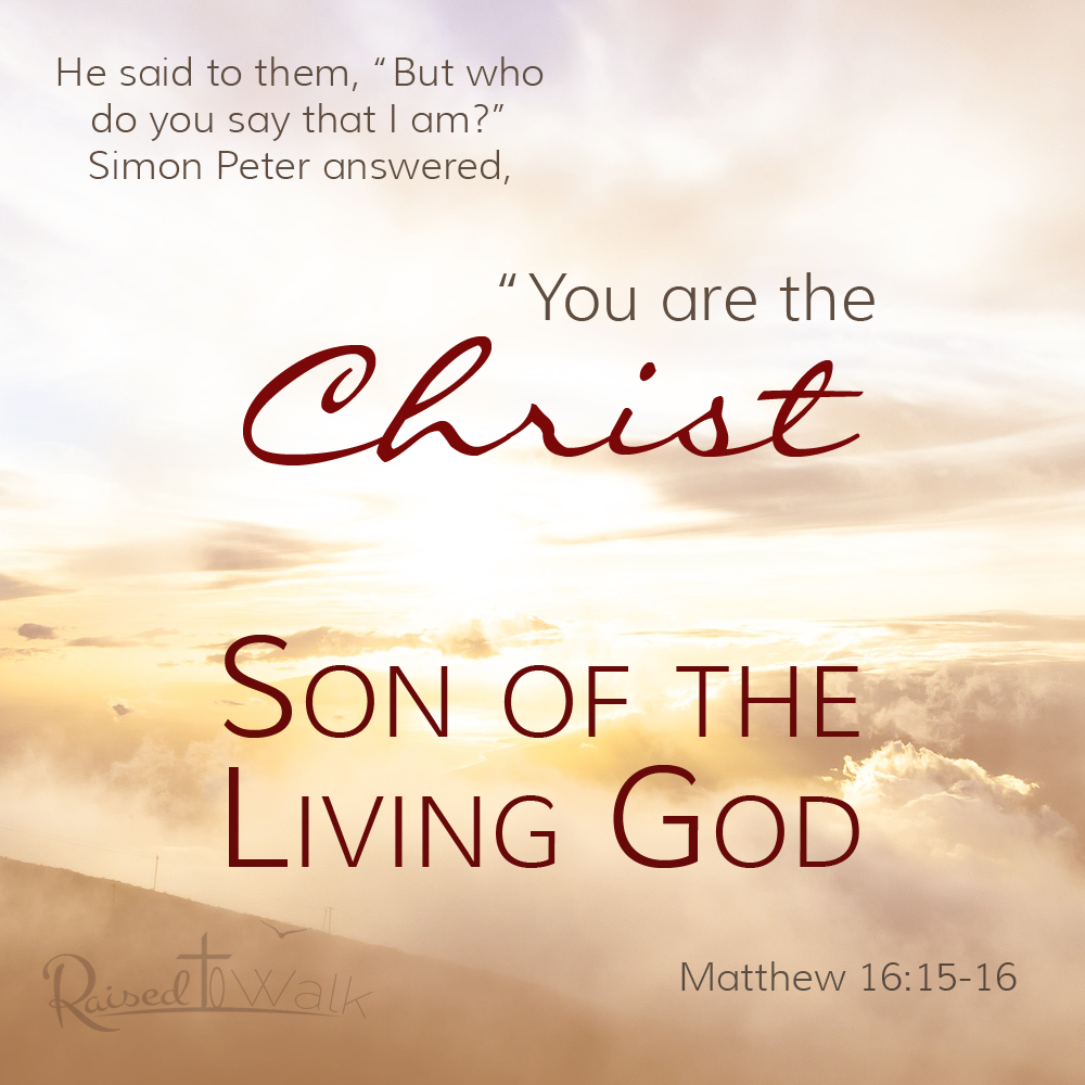 Jesus said to them, but who do you say that I am?" Simon Peter answered, "You are the Christ, the Son of the Living God."  Matthew 16:15-16