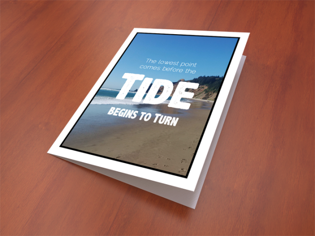 when the tide turns greeting card printable for download